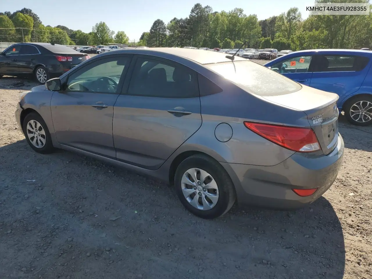 2015 Hyundai Accent Gls VIN: KMHCT4AE3FU928355 Lot: 53346775