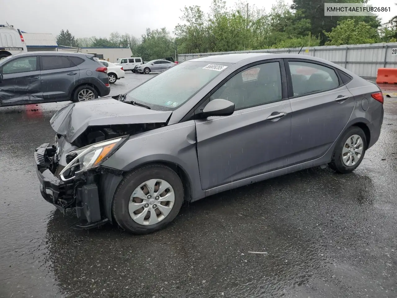 2015 Hyundai Accent Gls VIN: KMHCT4AE1FU826861 Lot: 56689285