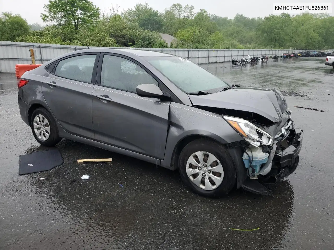 2015 Hyundai Accent Gls VIN: KMHCT4AE1FU826861 Lot: 56689285