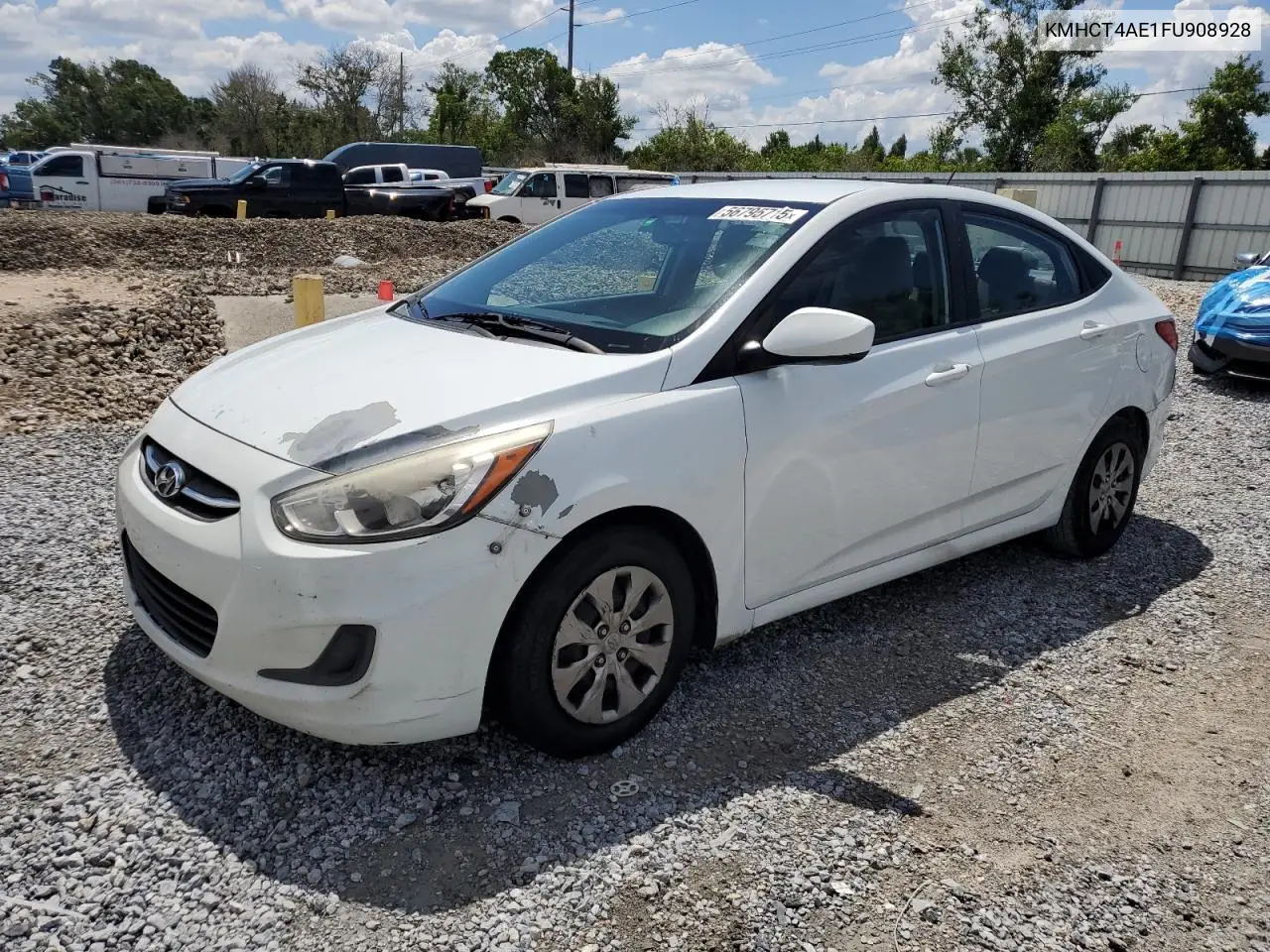 2015 Hyundai Accent Gls VIN: KMHCT4AE1FU908928 Lot: 56795715