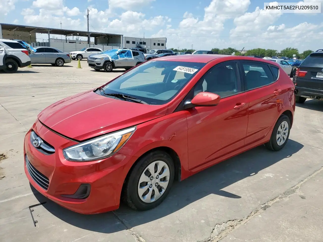 2015 Hyundai Accent Gs VIN: KMHCT5AE2FU209510 Lot: 64818865