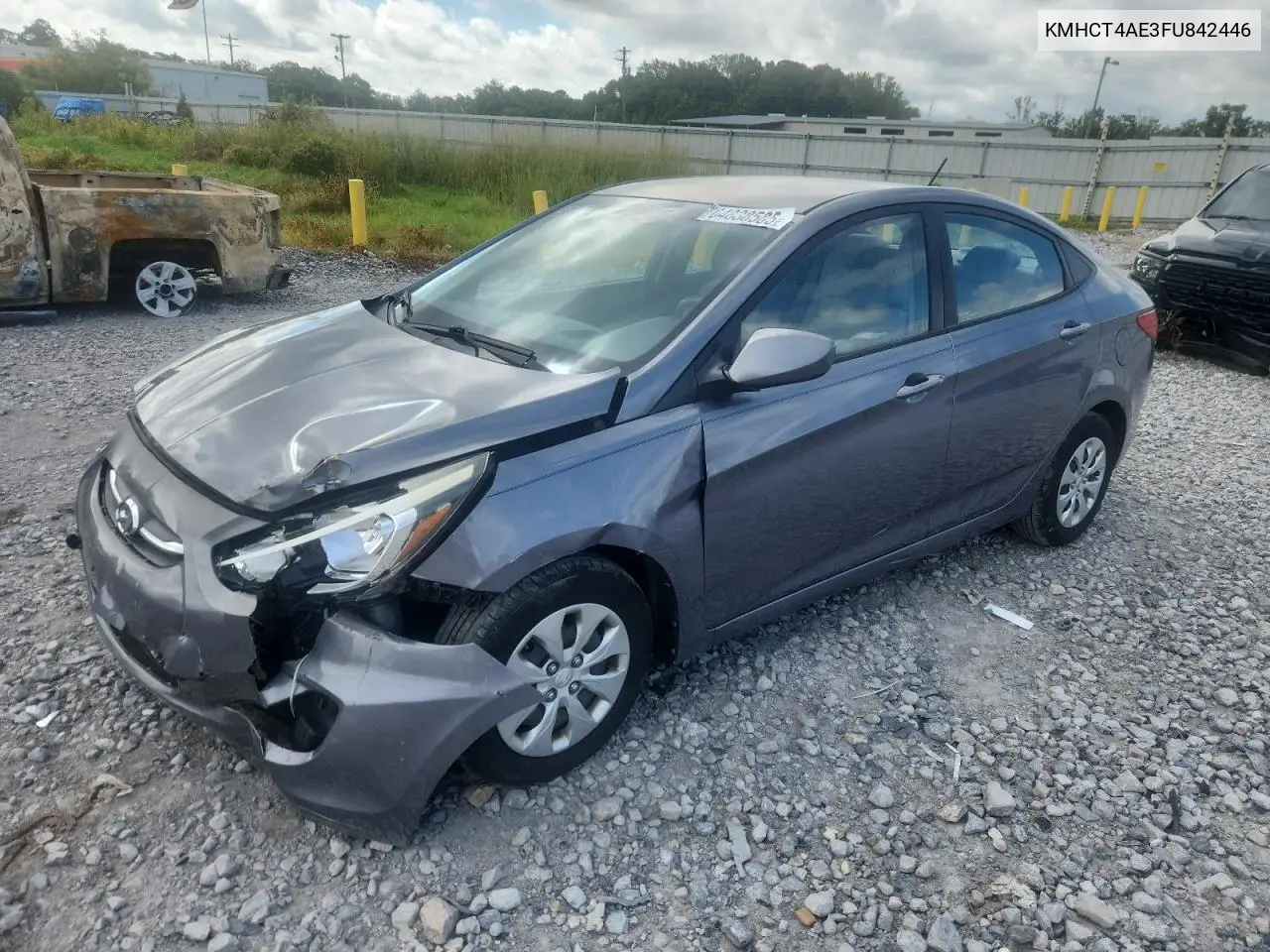 2015 Hyundai Accent Gls VIN: KMHCT4AE3FU842446 Lot: 64838585