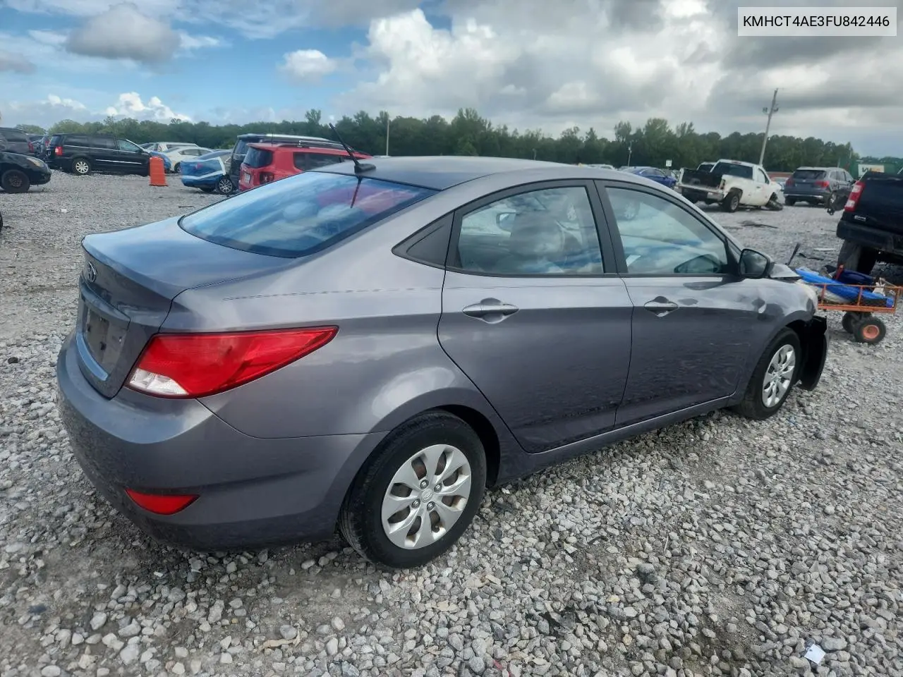 2015 Hyundai Accent Gls VIN: KMHCT4AE3FU842446 Lot: 64838585