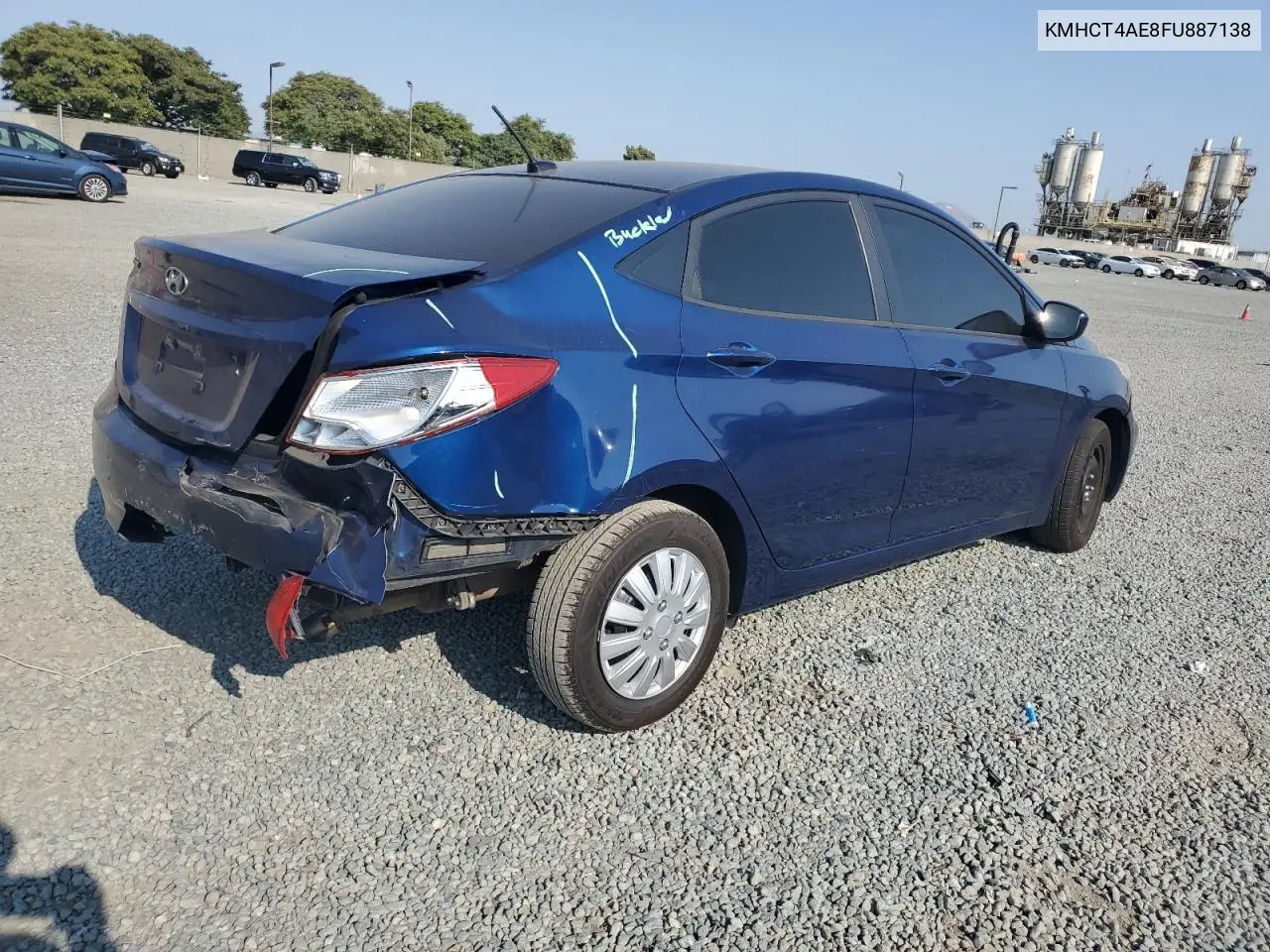 2015 Hyundai Accent Gls VIN: KMHCT4AE8FU887138 Lot: 65164885