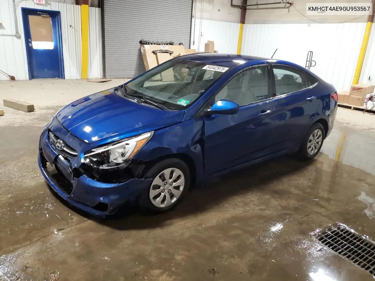 2016 Hyundai Accent Se VIN: KMHCT4AE9GU953567 Lot: 54542975