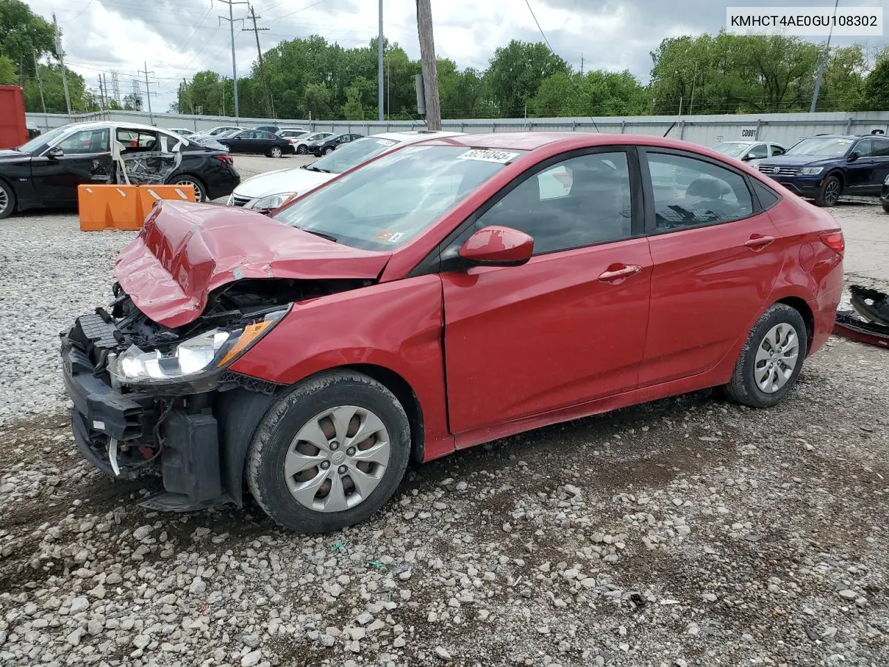 2016 Hyundai Accent Se VIN: KMHCT4AE0GU108302 Lot: 56210345