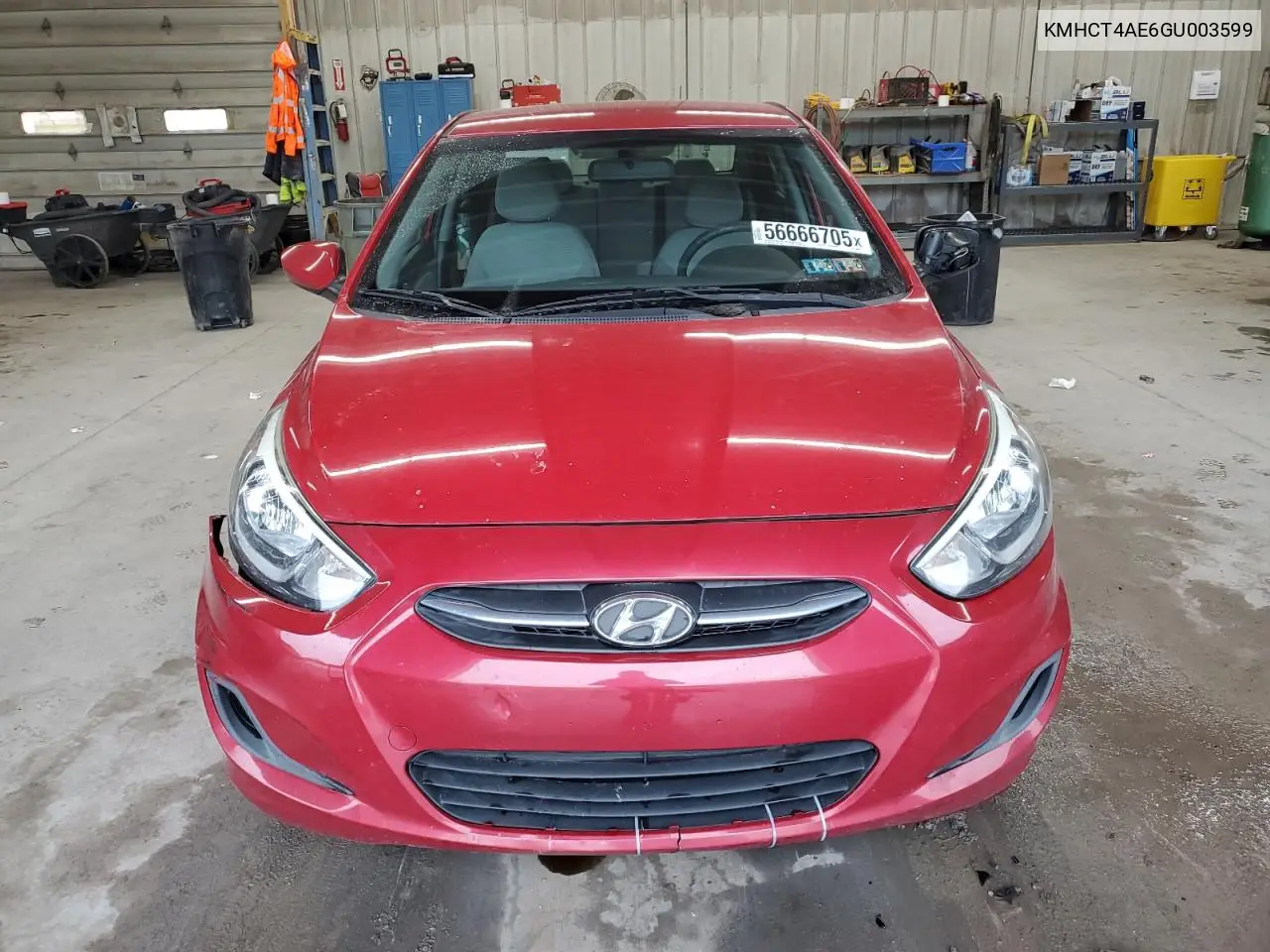 2016 Hyundai Accent Se VIN: KMHCT4AE6GU003599 Lot: 56666705