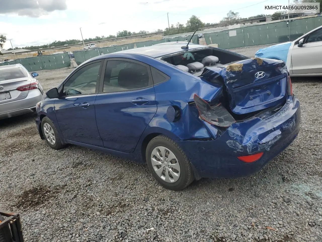 2016 Hyundai Accent Se VIN: KMHCT4AE6GU092865 Lot: 56961425