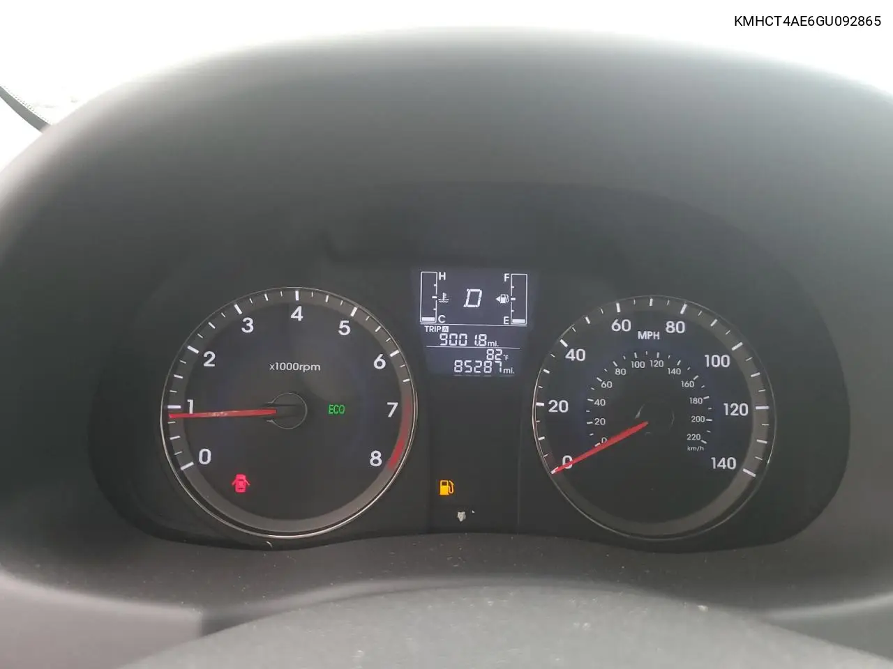 2016 Hyundai Accent Se VIN: KMHCT4AE6GU092865 Lot: 56961425