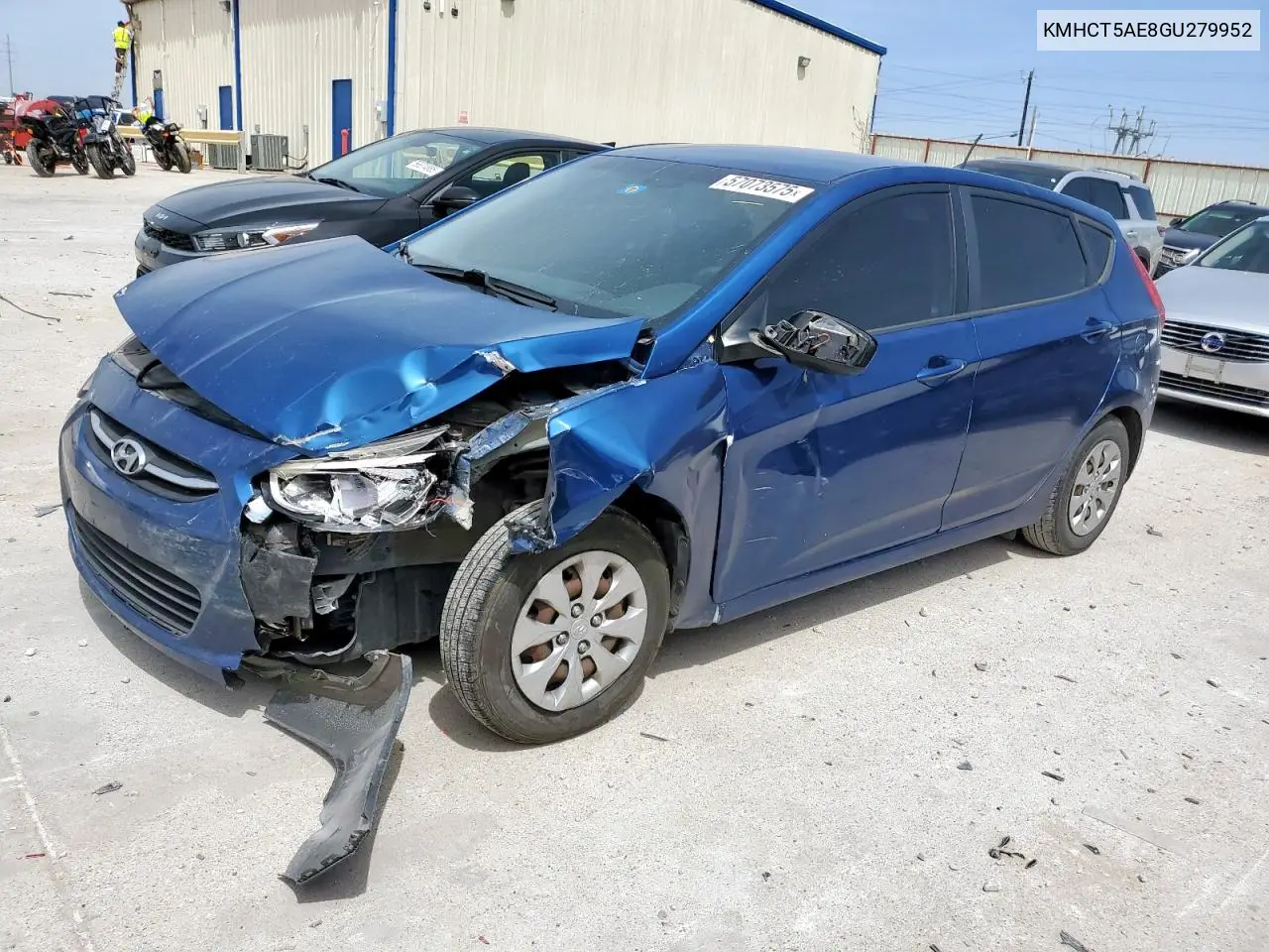 2016 Hyundai Accent Se VIN: KMHCT5AE8GU279952 Lot: 57073575