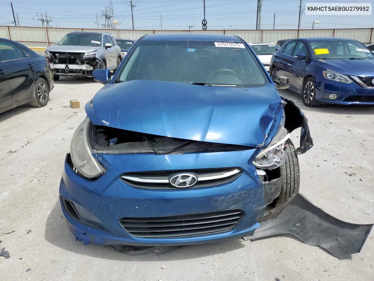2016 Hyundai Accent Se VIN: KMHCT5AE8GU279952 Lot: 57073575