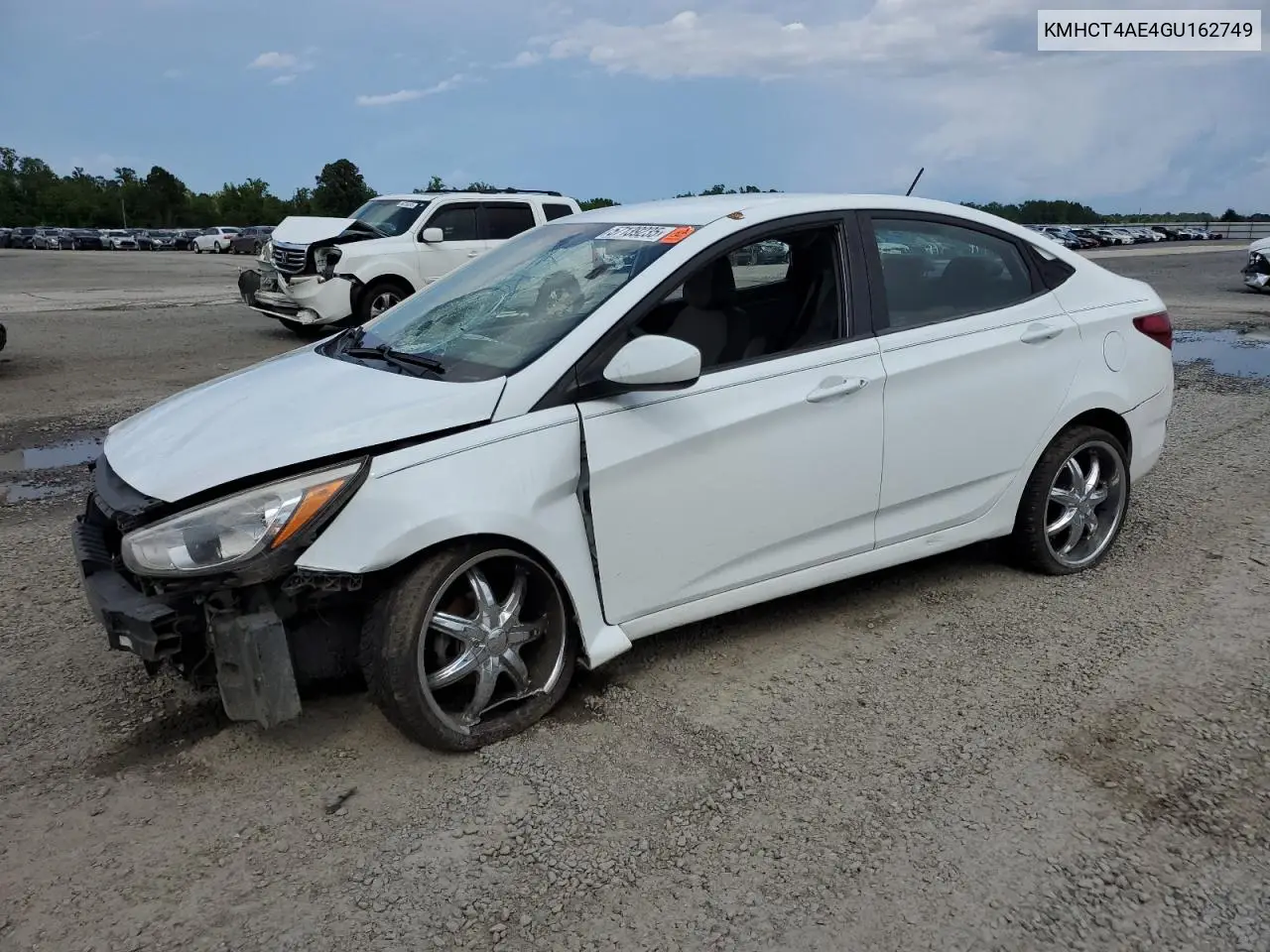2016 Hyundai Accent Se VIN: KMHCT4AE4GU162749 Lot: 57139235