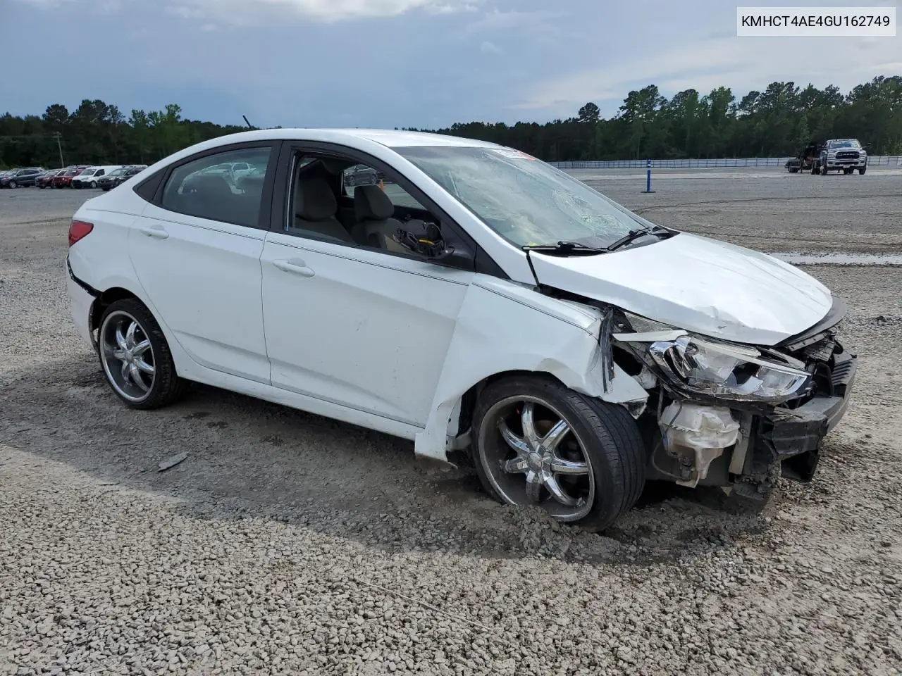2016 Hyundai Accent Se VIN: KMHCT4AE4GU162749 Lot: 57139235