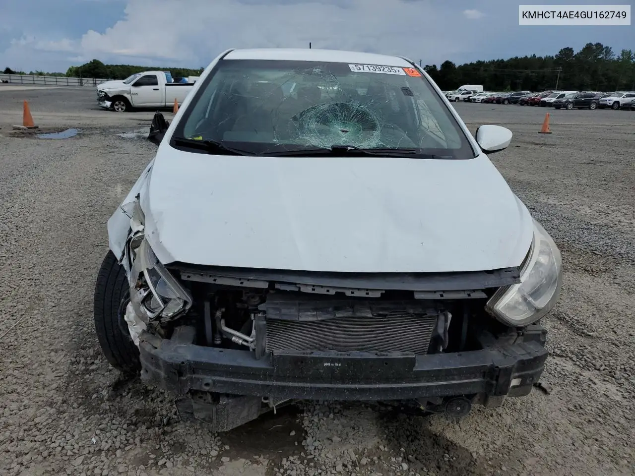 2016 Hyundai Accent Se VIN: KMHCT4AE4GU162749 Lot: 57139235