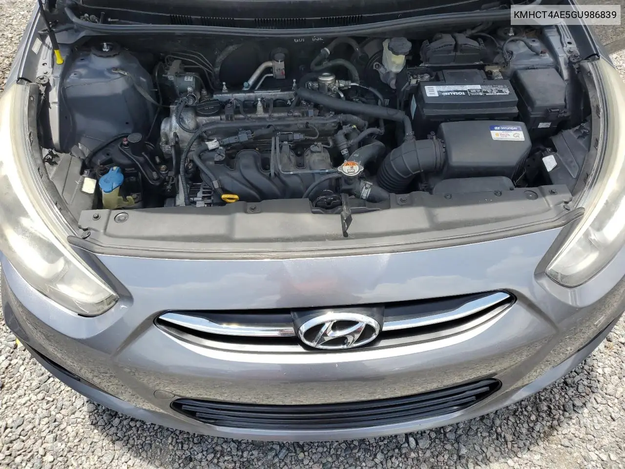 2016 Hyundai Accent Se VIN: KMHCT4AE5GU986839 Lot: 61344195