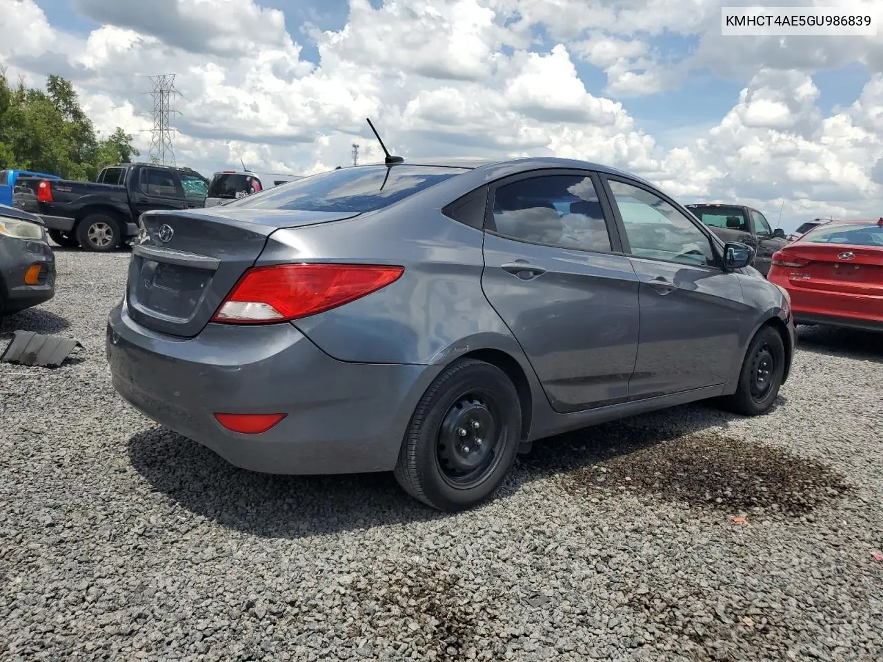 2016 Hyundai Accent Se VIN: KMHCT4AE5GU986839 Lot: 61344195