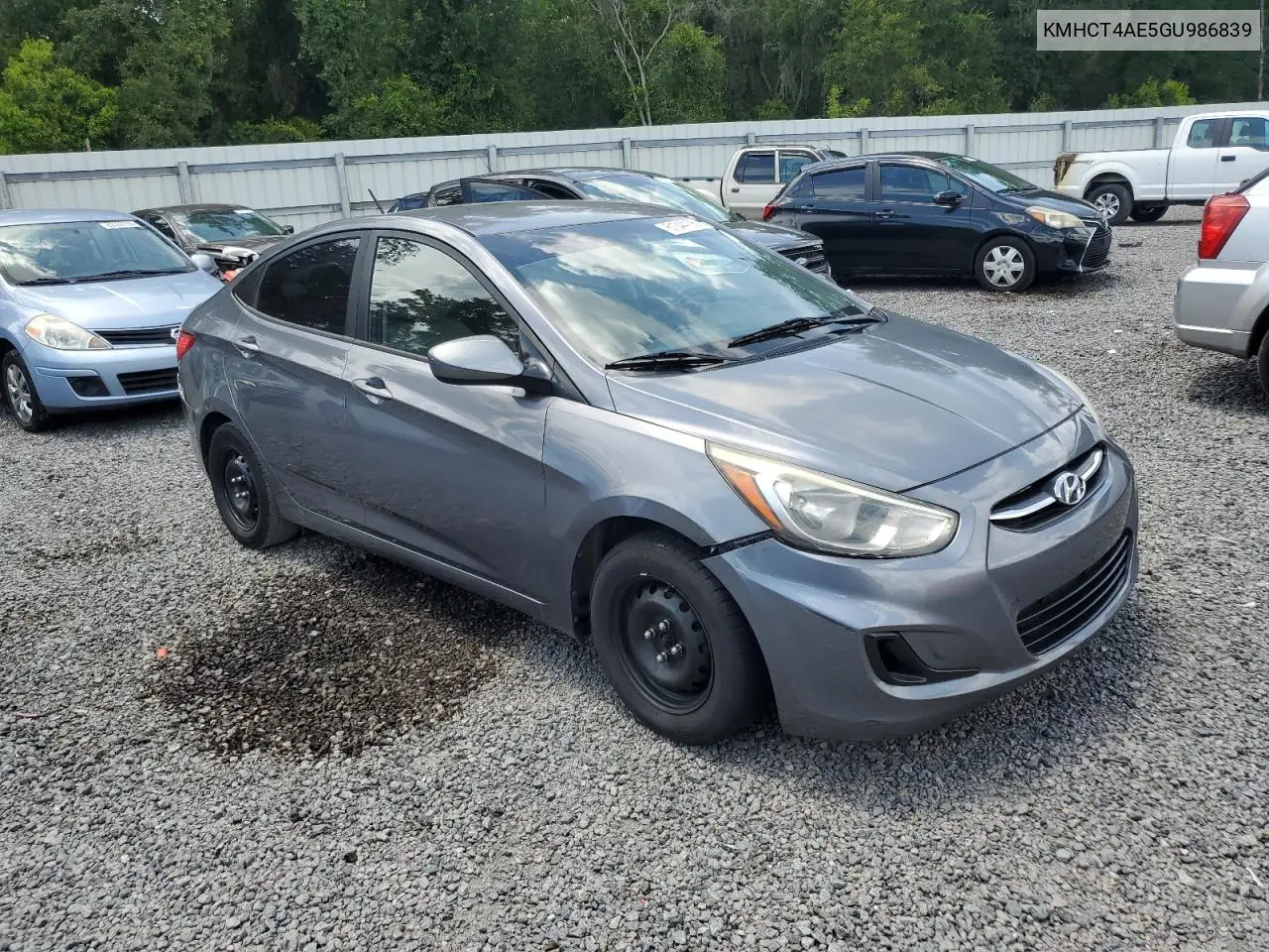 2016 Hyundai Accent Se VIN: KMHCT4AE5GU986839 Lot: 61344195