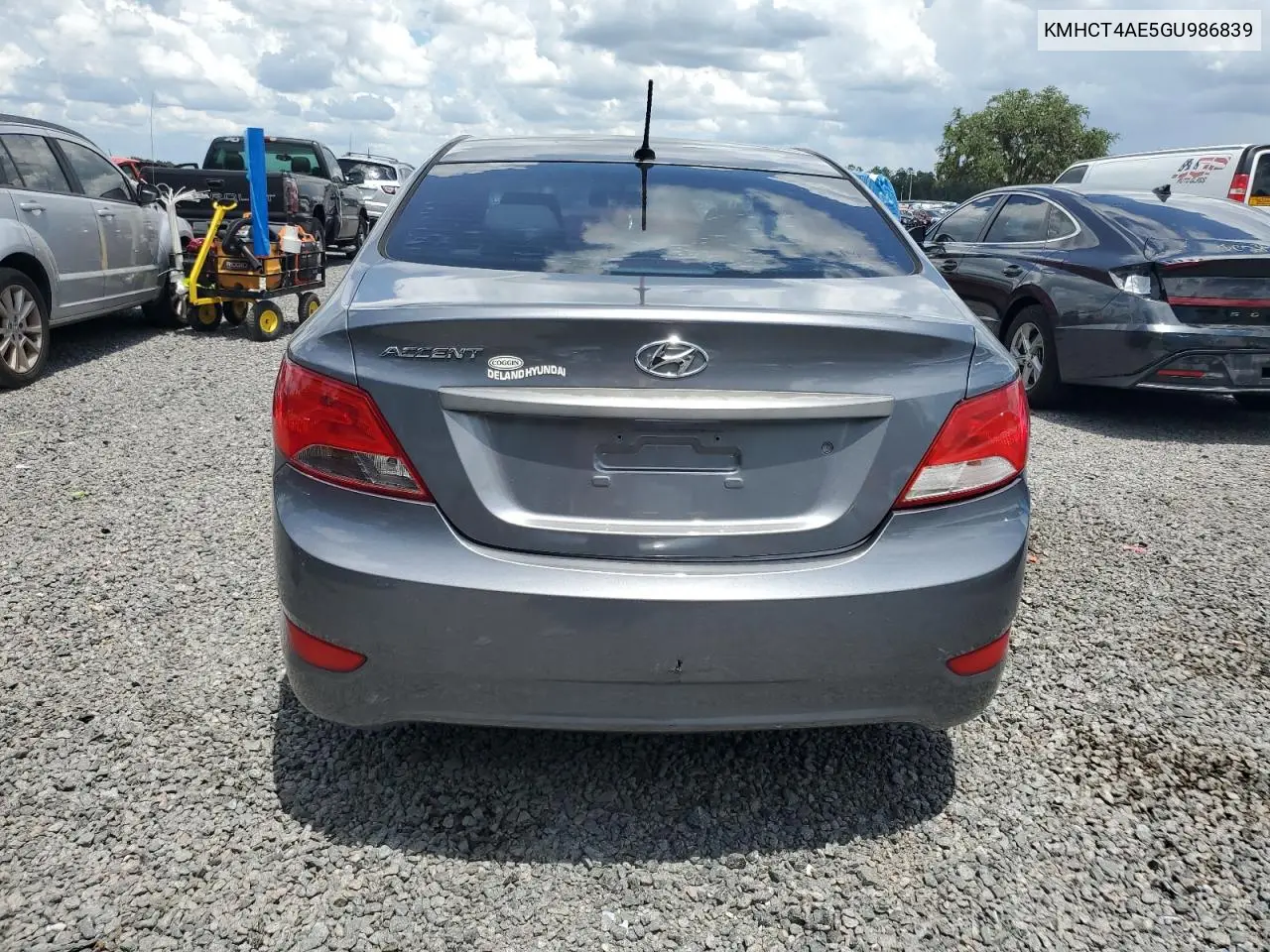 2016 Hyundai Accent Se VIN: KMHCT4AE5GU986839 Lot: 61344195