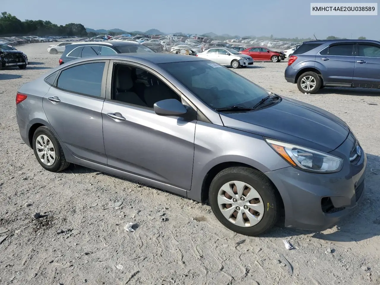 2016 Hyundai Accent Se VIN: KMHCT4AE2GU038589 Lot: 62138685