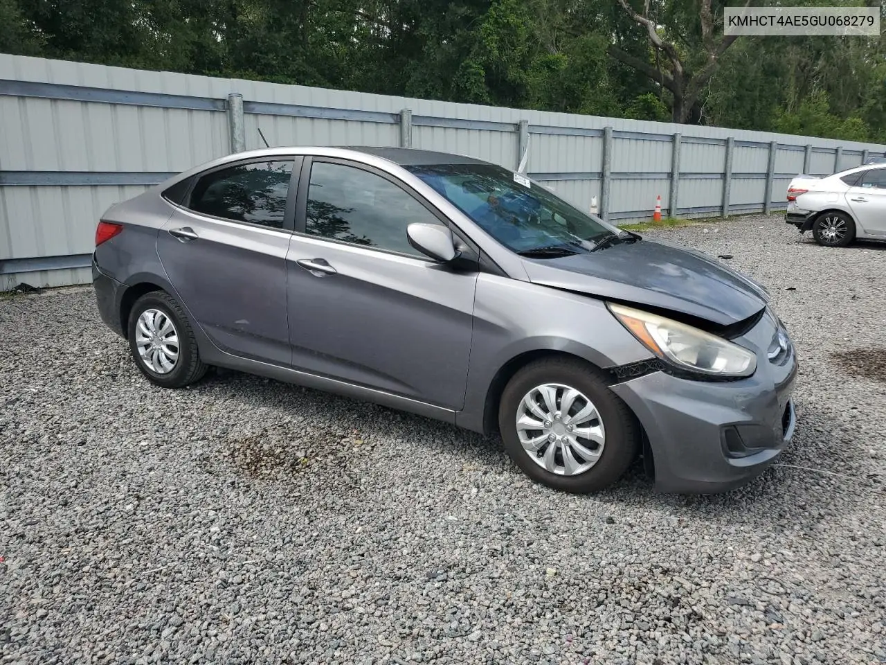 2016 Hyundai Accent Se VIN: KMHCT4AE5GU068279 Lot: 62215275