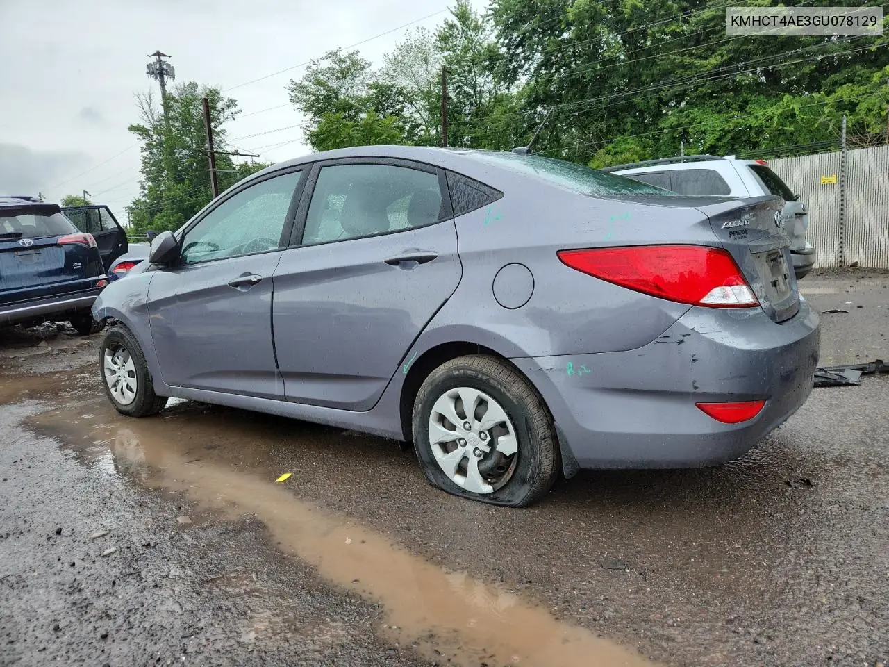 2016 Hyundai Accent Se VIN: KMHCT4AE3GU078129 Lot: 62379895