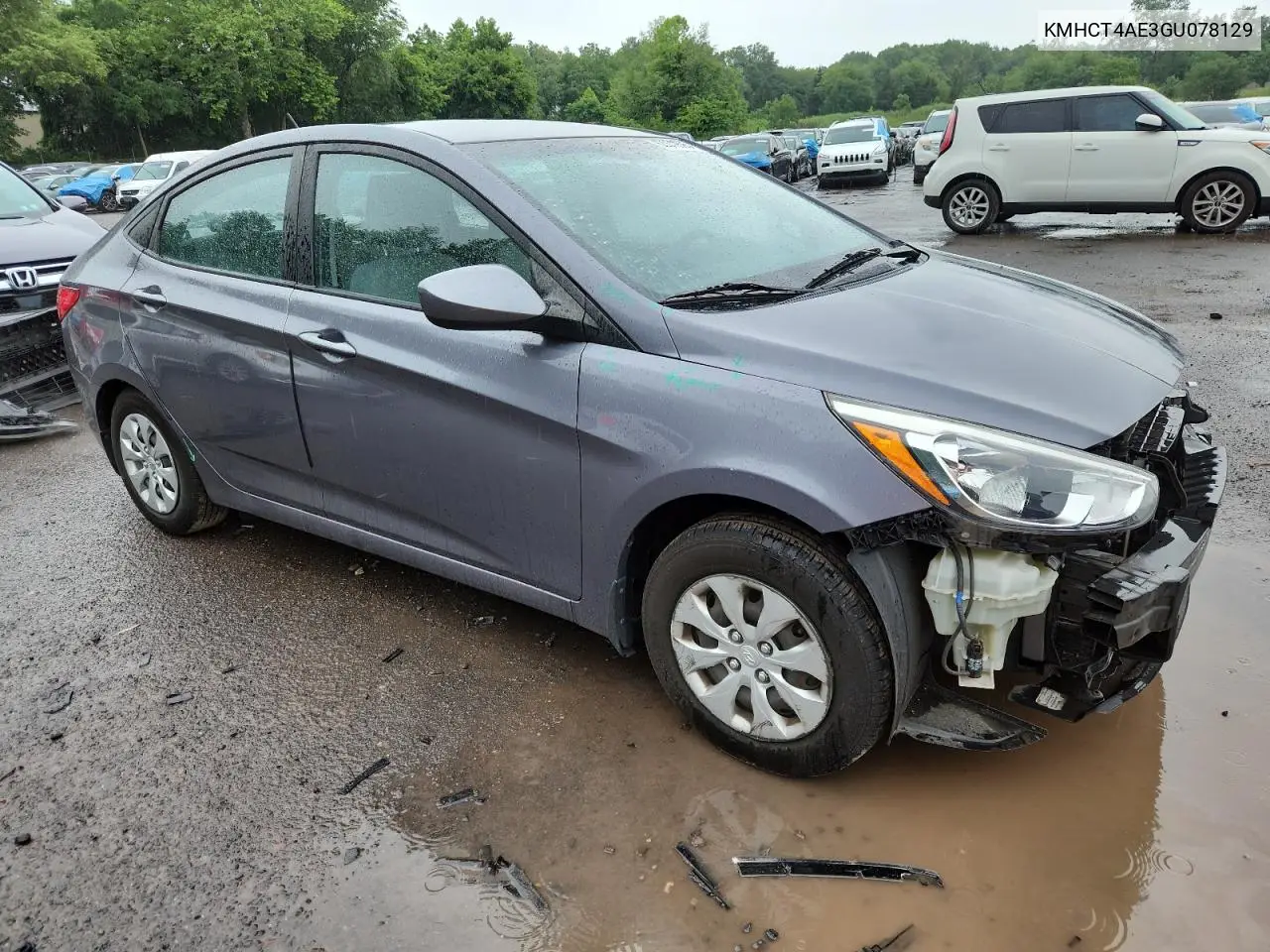 2016 Hyundai Accent Se VIN: KMHCT4AE3GU078129 Lot: 62379895