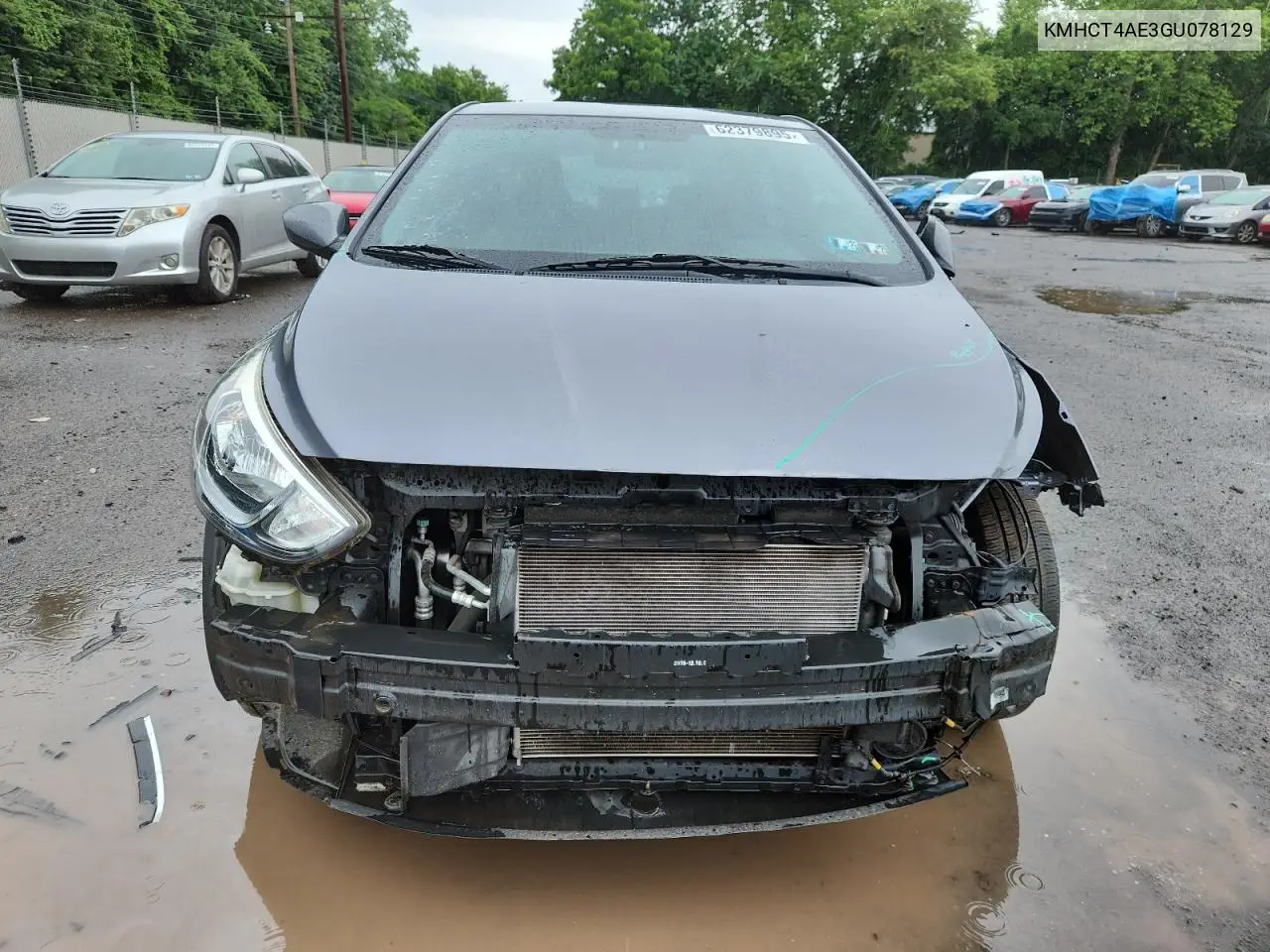2016 Hyundai Accent Se VIN: KMHCT4AE3GU078129 Lot: 62379895