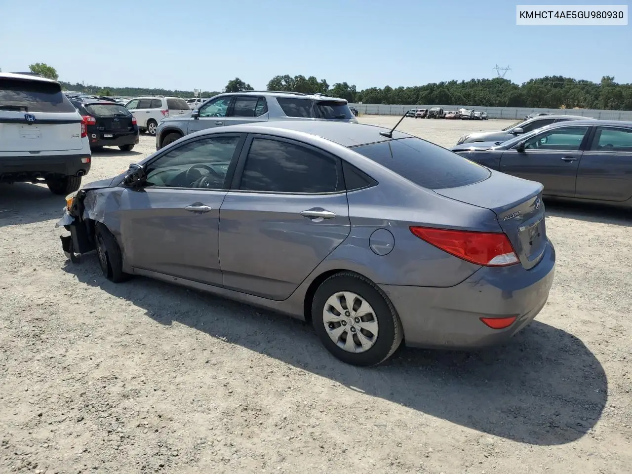 2016 Hyundai Accent Se VIN: KMHCT4AE5GU980930 Lot: 62424885