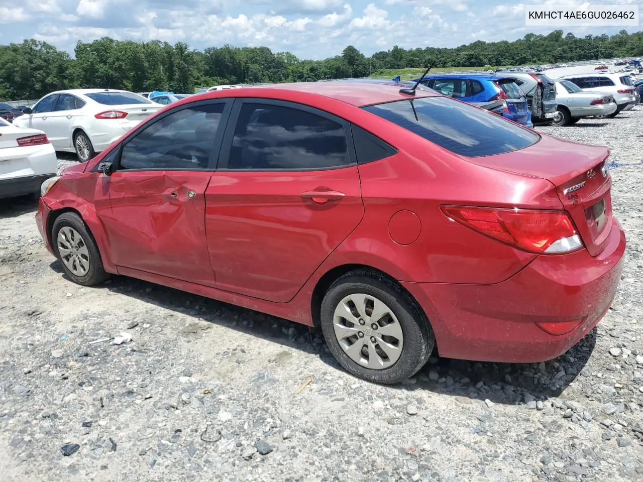 2016 Hyundai Accent Se VIN: KMHCT4AE6GU026462 Lot: 62496565