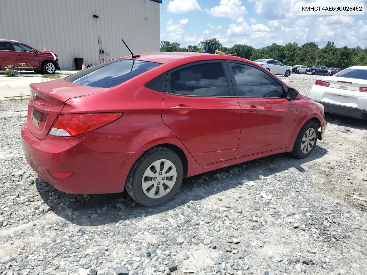 2016 Hyundai Accent Se VIN: KMHCT4AE6GU026462 Lot: 62496565