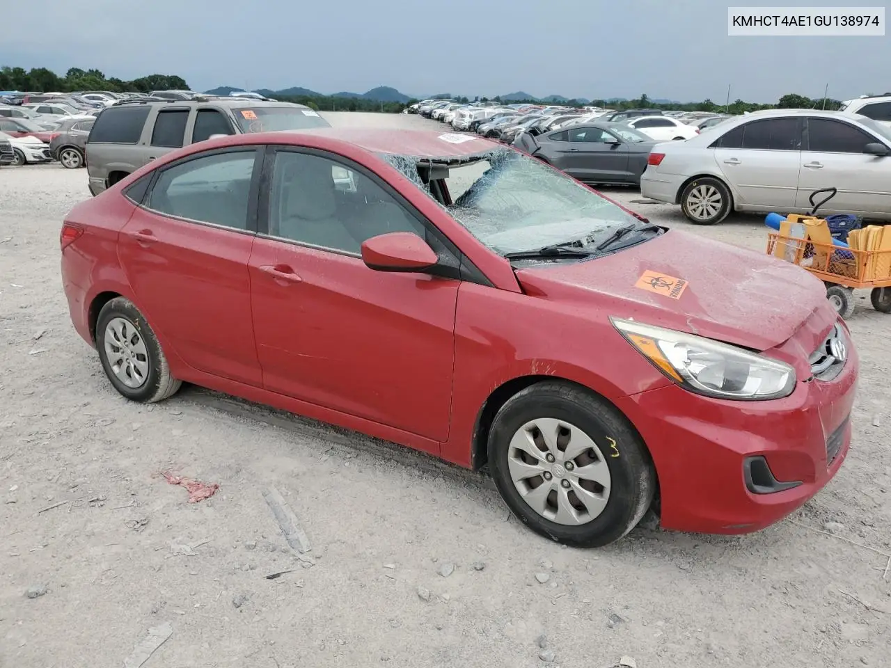 2016 Hyundai Accent Se VIN: KMHCT4AE1GU138974 Lot: 62678775