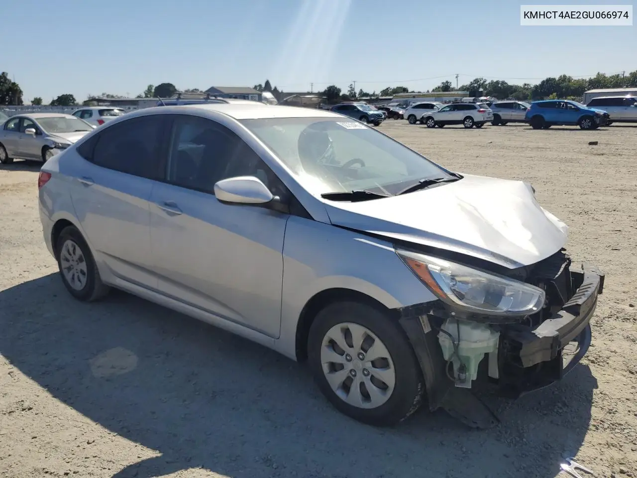 2016 Hyundai Accent Se VIN: KMHCT4AE2GU066974 Lot: 62755485