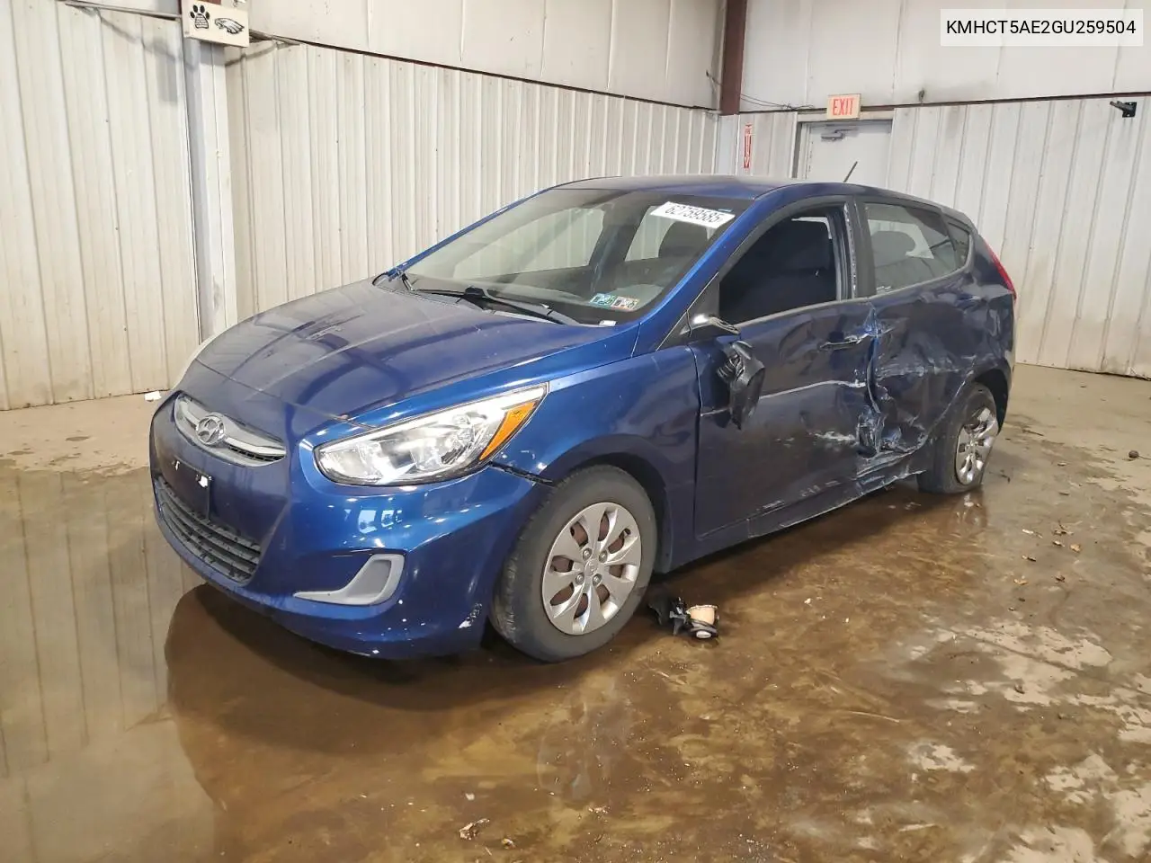 2016 Hyundai Accent Se VIN: KMHCT5AE2GU259504 Lot: 62759585