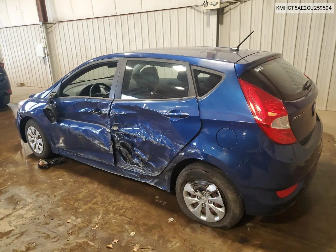 2016 Hyundai Accent Se VIN: KMHCT5AE2GU259504 Lot: 62759585