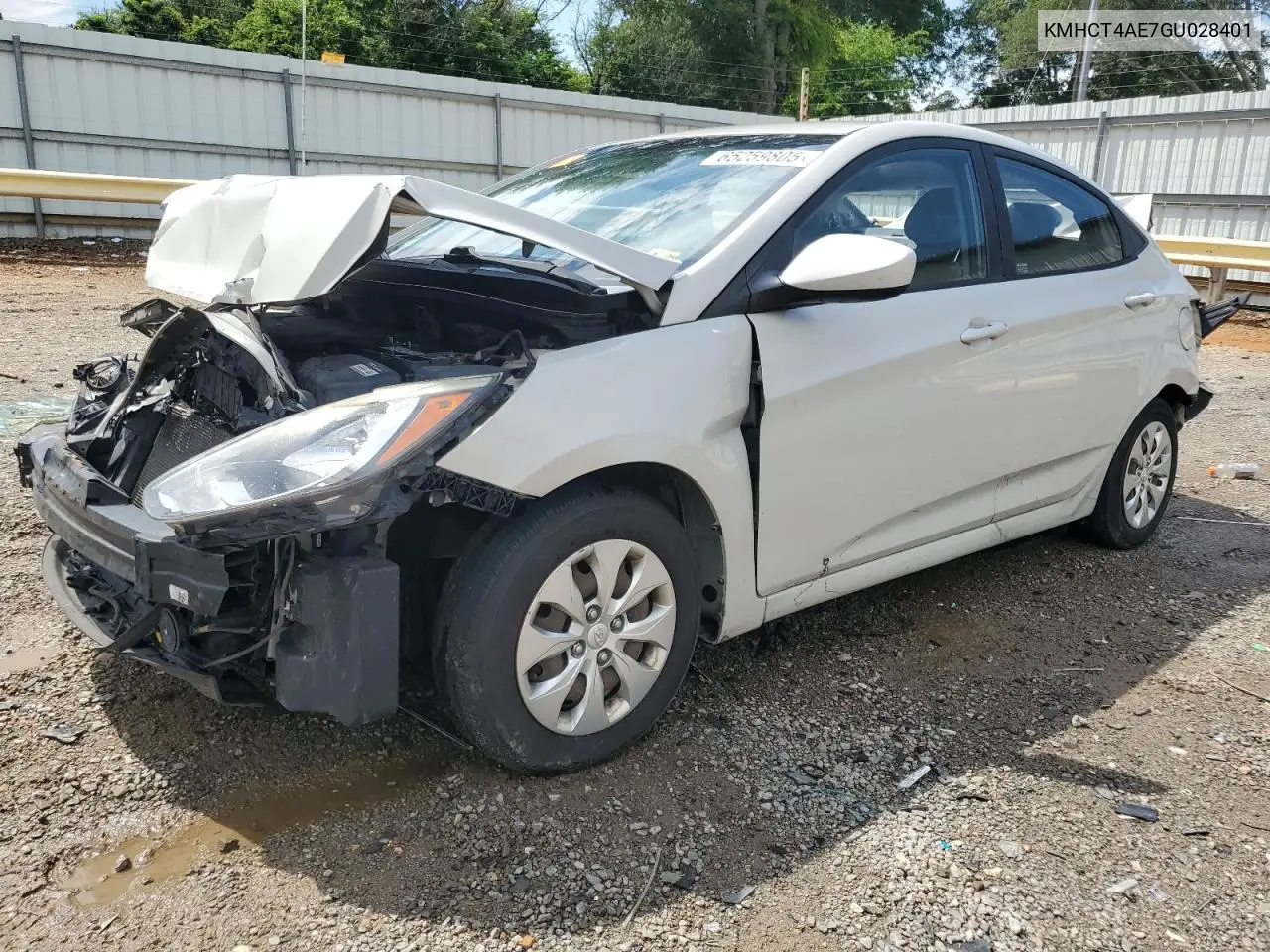 2016 Hyundai Accent Se VIN: KMHCT4AE7GU028401 Lot: 65259805