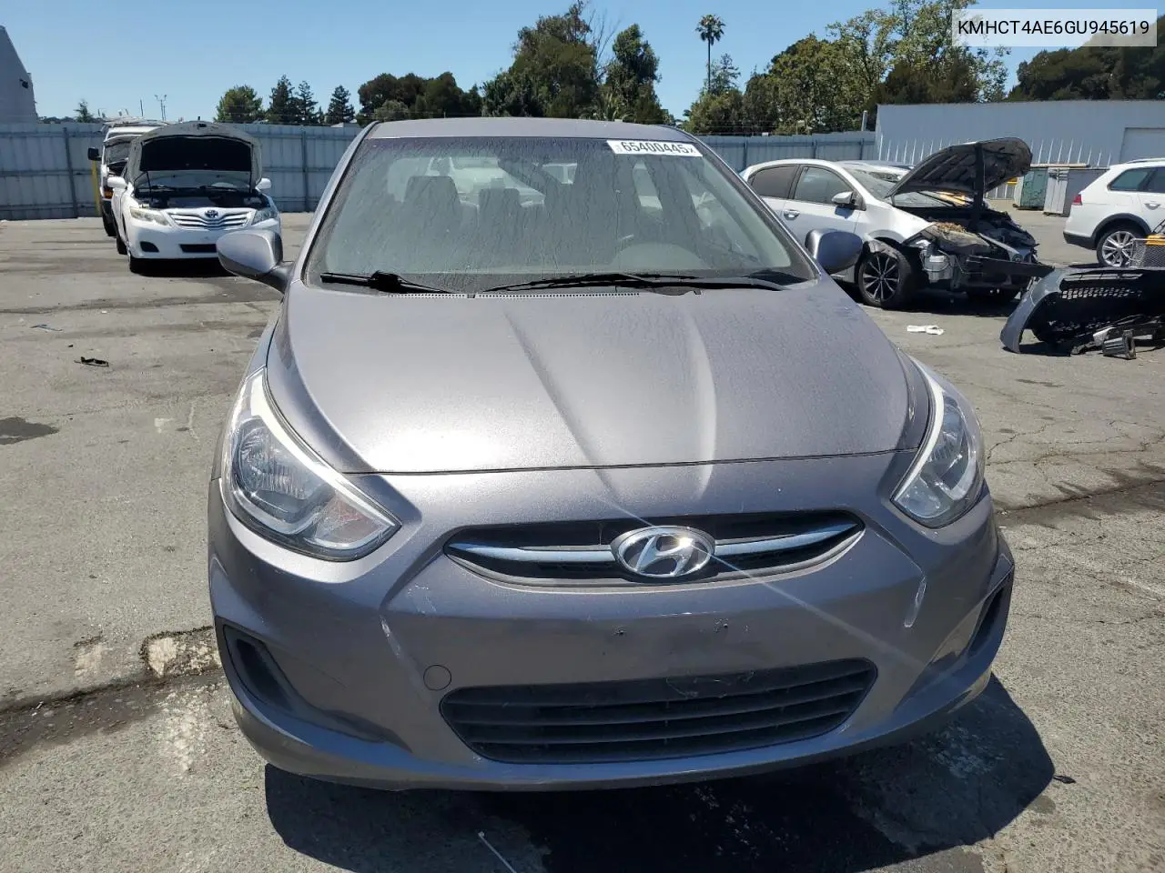 2016 Hyundai Accent Se VIN: KMHCT4AE6GU945619 Lot: 65400445
