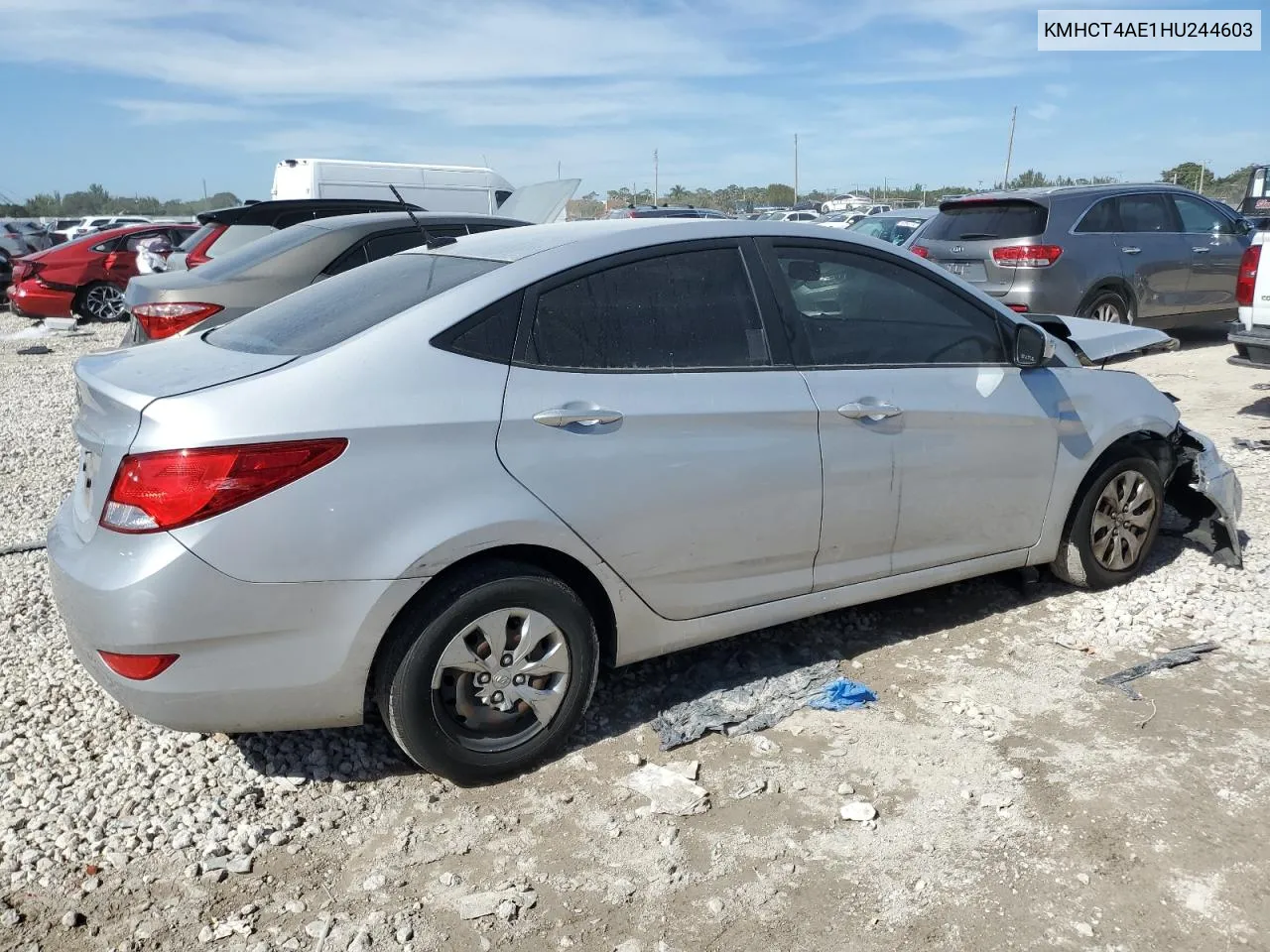 2017 Hyundai Accent Se VIN: KMHCT4AE1HU244603 Lot: 42432235