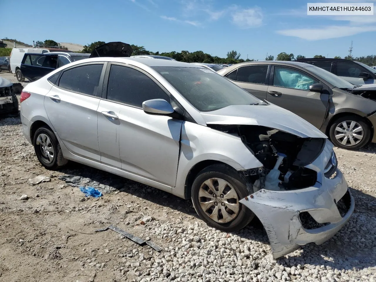 2017 Hyundai Accent Se VIN: KMHCT4AE1HU244603 Lot: 42432235