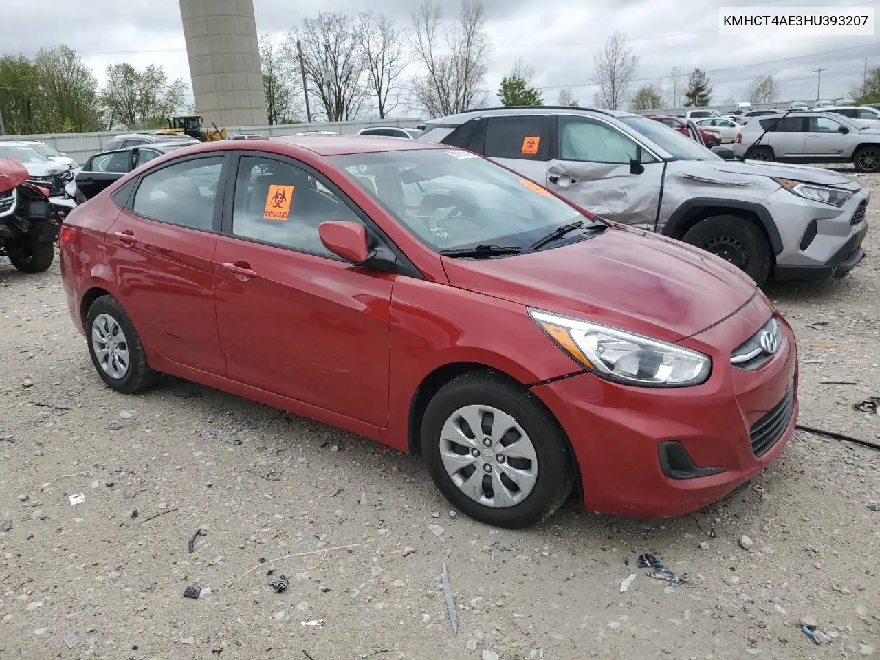 2017 Hyundai Accent Se VIN: KMHCT4AE3HU393207 Lot: 55763445