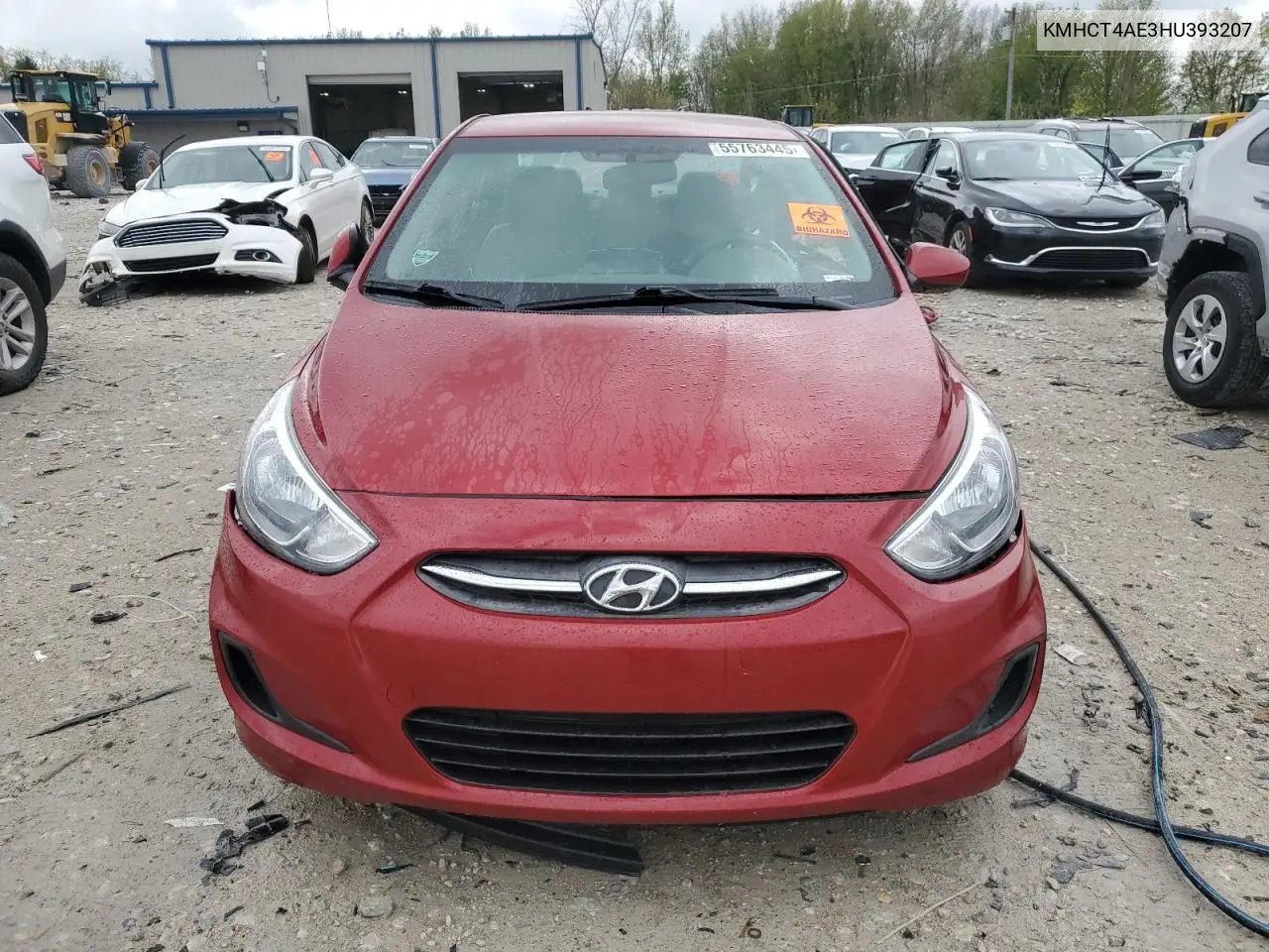 2017 Hyundai Accent Se VIN: KMHCT4AE3HU393207 Lot: 55763445