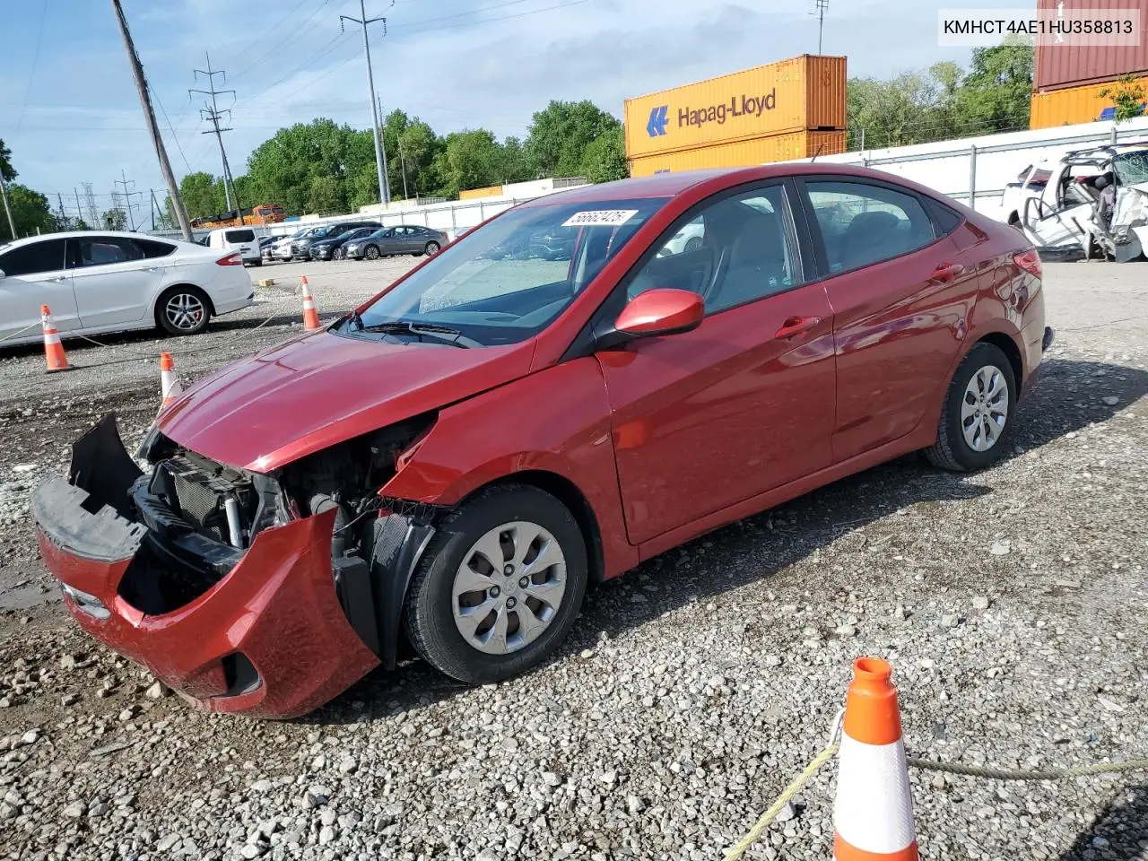 2017 Hyundai Accent Se VIN: KMHCT4AE1HU358813 Lot: 56662425