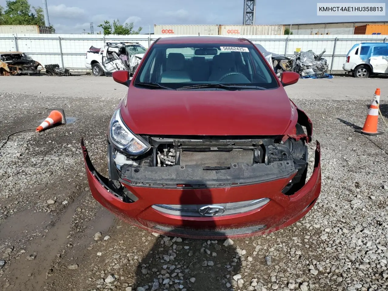 2017 Hyundai Accent Se VIN: KMHCT4AE1HU358813 Lot: 56662425