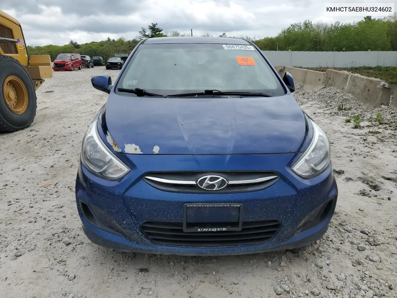 2017 Hyundai Accent Se VIN: KMHCT5AE8HU324602 Lot: 56875435