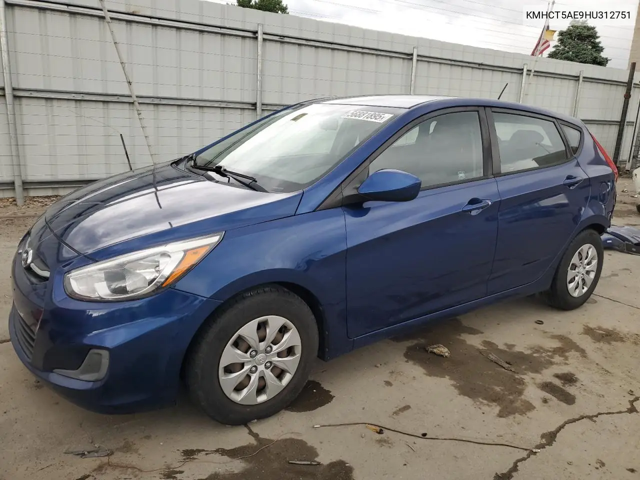 2017 Hyundai Accent Se VIN: KMHCT5AE9HU312751 Lot: 56881895
