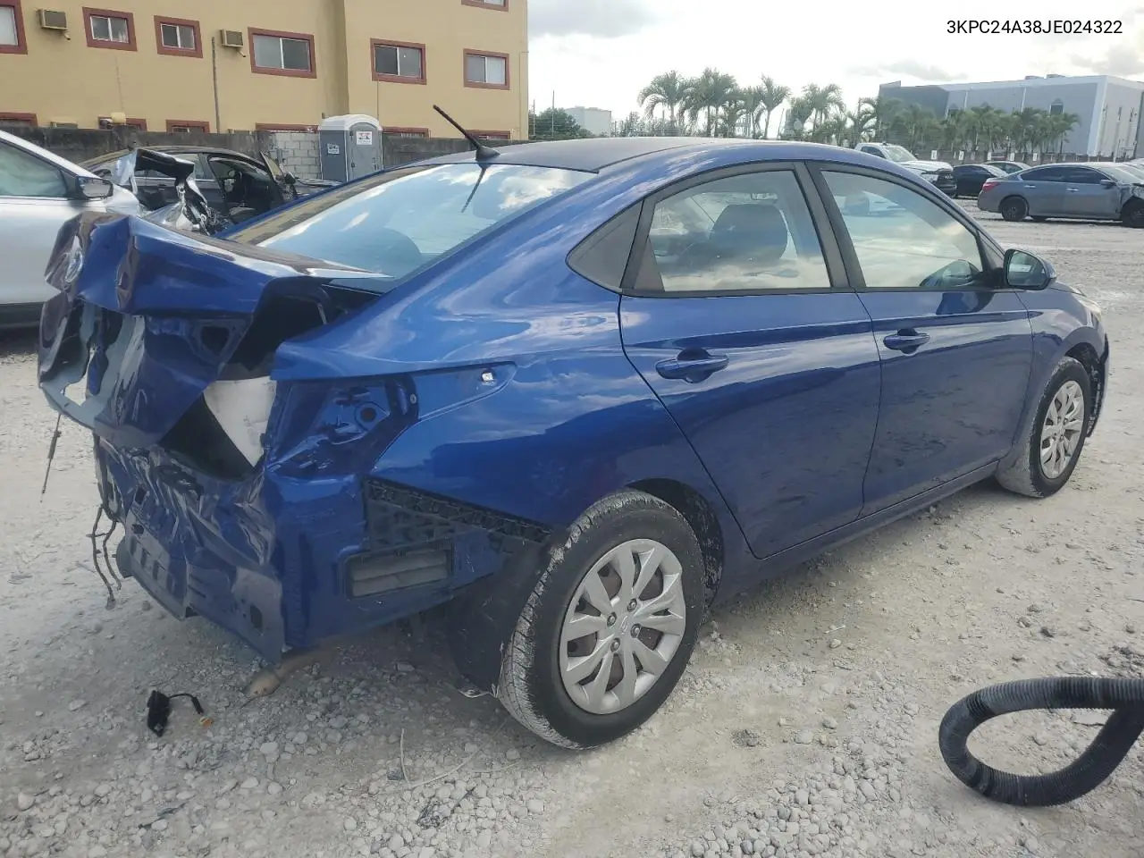 2018 Hyundai Accent Se VIN: 3KPC24A38JE024322 Lot: 56399135