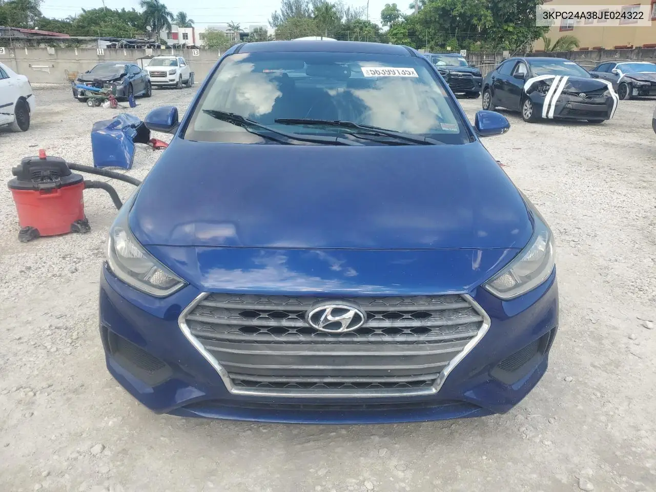 2018 Hyundai Accent Se VIN: 3KPC24A38JE024322 Lot: 56399135