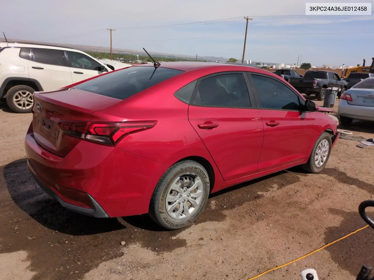2018 Hyundai Accent Se VIN: 3KPC24A36JE012458 Lot: 58862695