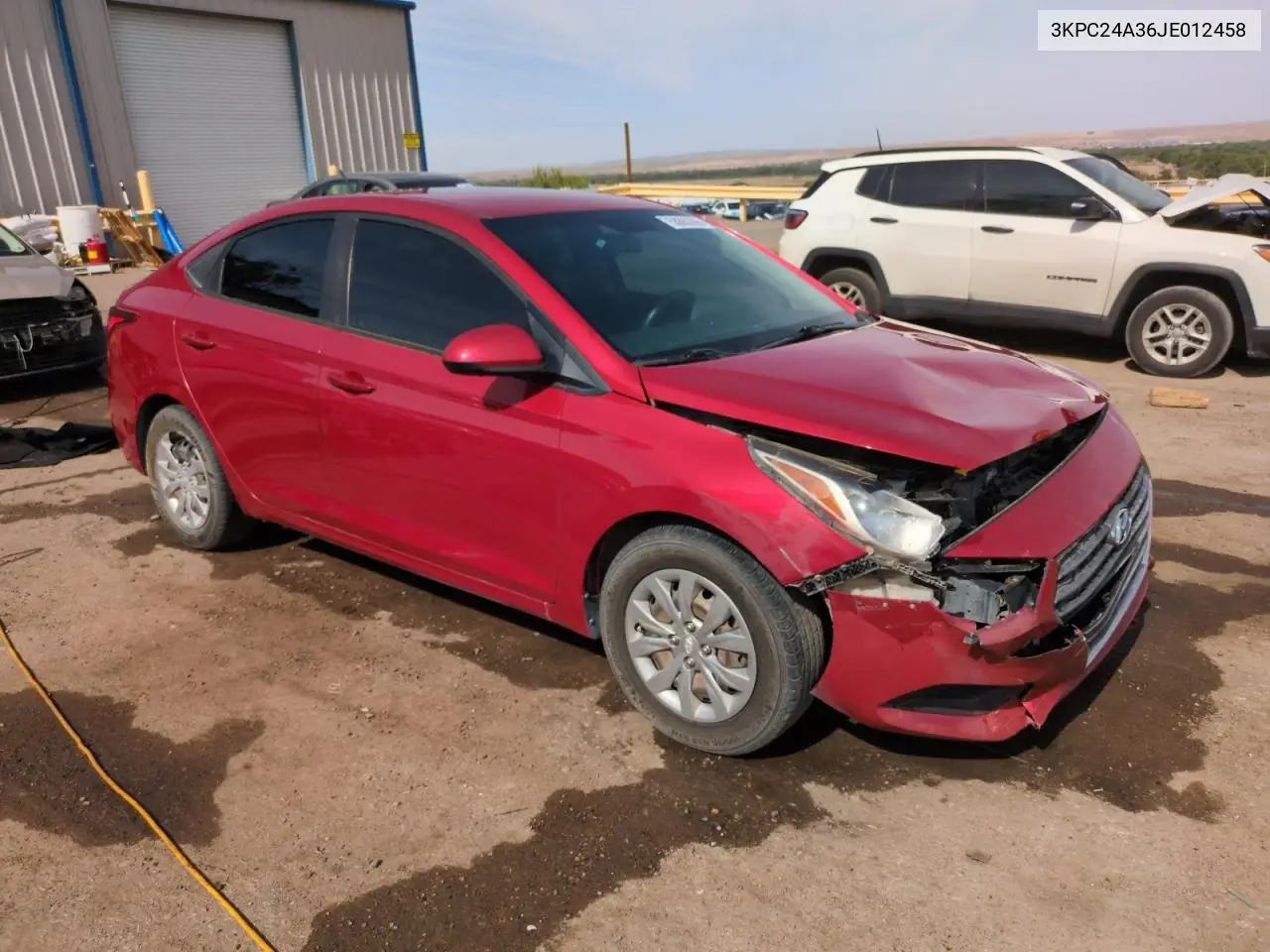 2018 Hyundai Accent Se VIN: 3KPC24A36JE012458 Lot: 58862695