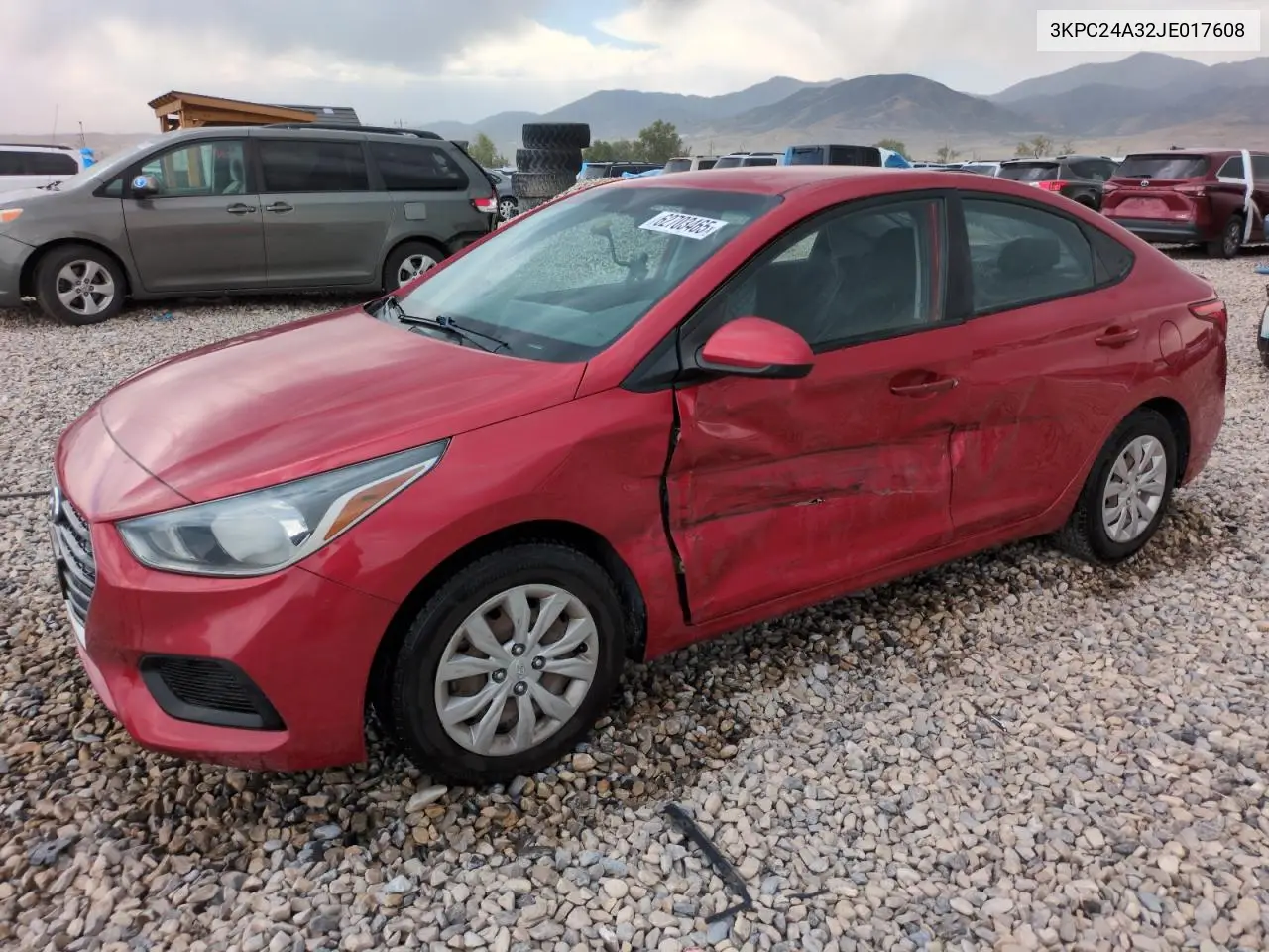 2018 Hyundai Accent Se VIN: 3KPC24A32JE017608 Lot: 62703465