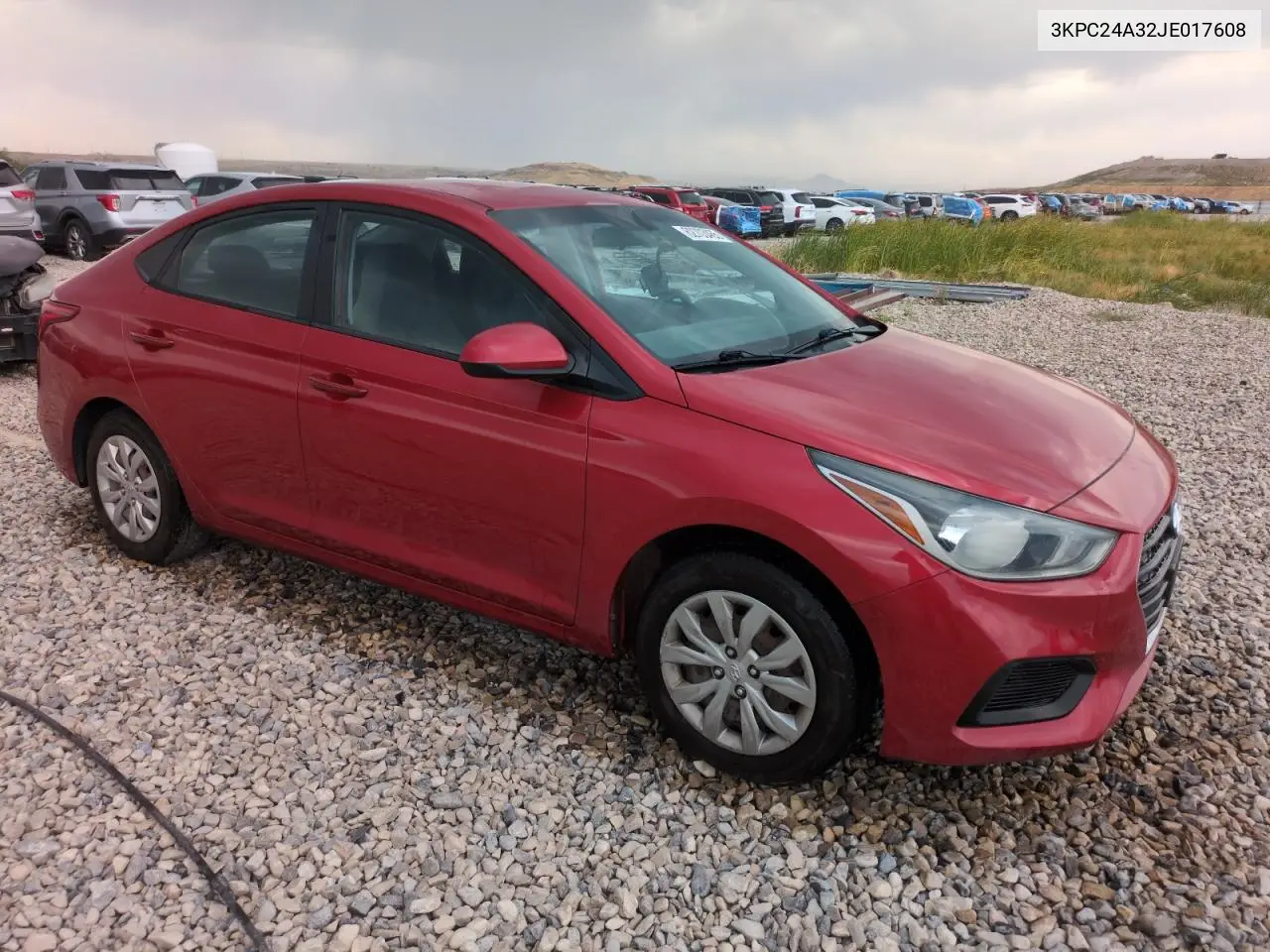 2018 Hyundai Accent Se VIN: 3KPC24A32JE017608 Lot: 62703465